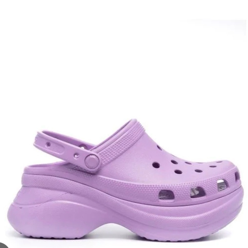 Purple Platform Bae Crocs